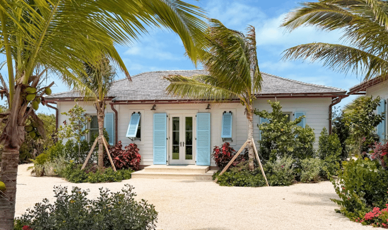 vixen hill light blue shutters with palm trees