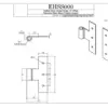 Stainless Steel Center Hinge, 0" Offset, (4/set)