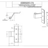 Stainless Steel Center Hinge, 1 3/4" Offset, (4/set)
