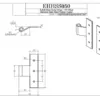Stainless Steel Center Hinge, 1/2" Offset, (4/set)