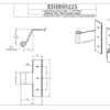 Stainless Steel Center Hinge, 2 1/4" Offset, (4/set)