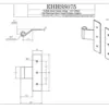 Stainless Steel Center Hinge, 3/4" Offset, (4/set)